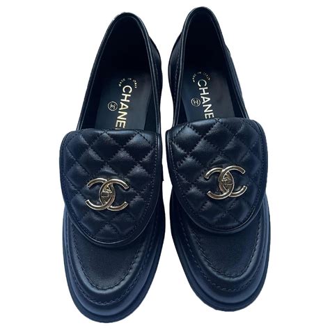 mocasin chanel|chanel moccasin loafers black.